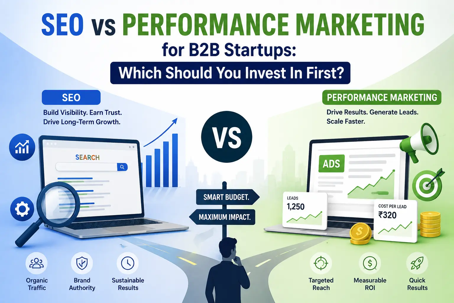 SEO vs Performance Marketing for B2B Startups: Which Should You Invest In First?
